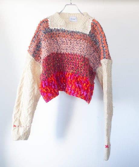 "茜色のショートニット" madder red short-knit, Rebuild by vintages