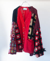 "花のカーディガン" Flowers cardigan, Rebuild by vintages