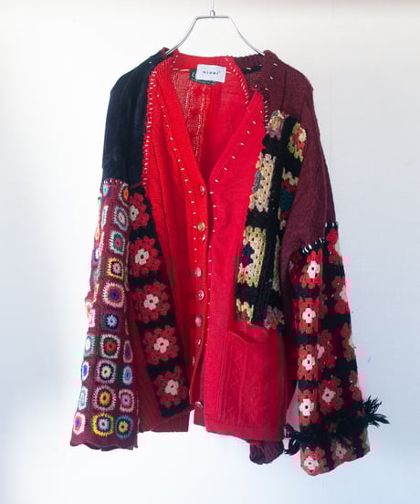 "花のカーディガン" Flowers cardigan, Rebuild by vintages