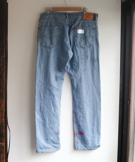 "贈花" Gifted Flowers paint, Based on Levis 505 denim