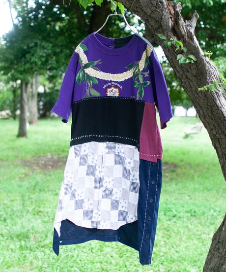 "花遊びのワンピース" flower play dress, rebuild by vintages
