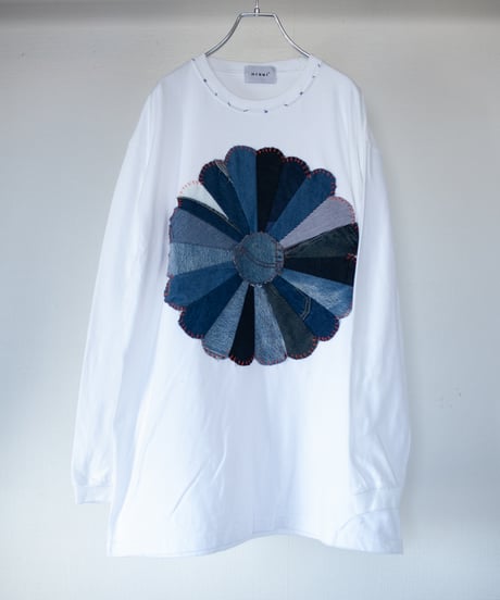 "私だけの花のロンT / 第八十一色" my own flower L/S T-shirt, Patchworked by vintages