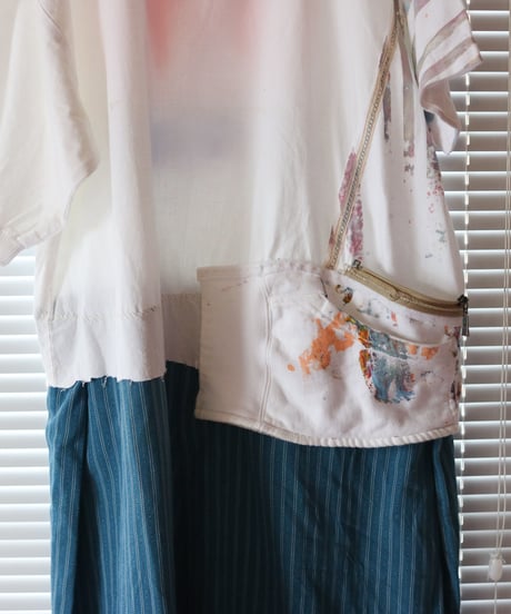 "夏、色隠し、セーラーワンピース" Summer love Sailor collar Dress, Rebuild by vintages