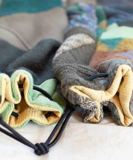 "つぎはぎのアームニット／レッグウォーマー 第二十三色" Arm Knit/Leg Warmers, Rebuild by vintages