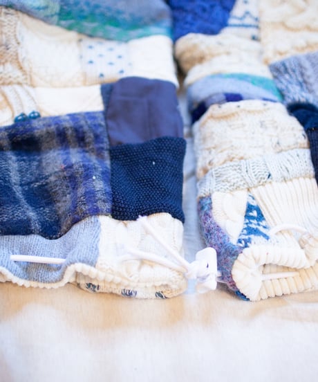 "つぎはぎのアームニット／レッグウォーマー 第二十四色" Arm Knit/Leg Warmers, Rebuild by vintages