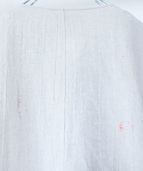 《0＜nisai+α≦Y》 metal hook paint shirt jacket / Atelier linen