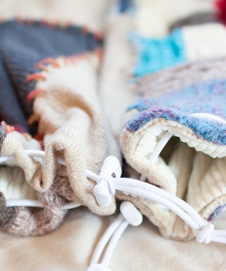 "つぎはぎのアームニット／レッグウォーマー 第四十六色" Arm Knit/Leg Warmers, Rebuild by vintages