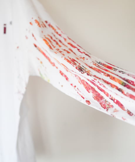 "色彩手刷りと刻まれた名のロンT 2024年版 第七色" T-shirt with hand-printed colors and engraved name