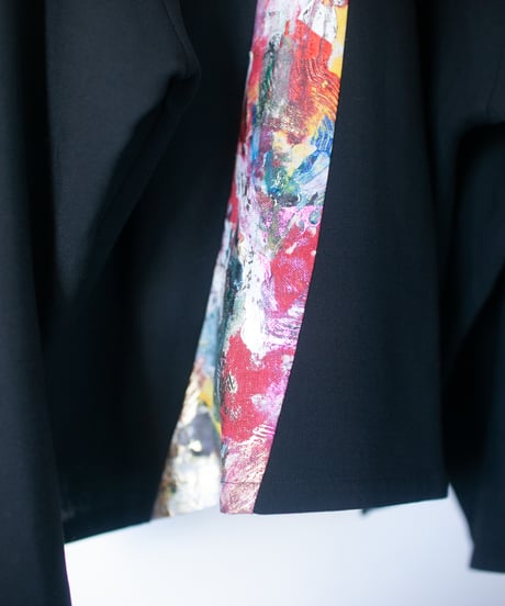 《0＜nisai+α≦Y》 riri zip painted jacket / formal black