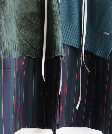 "雨上がりの緑" Green after the rain, reconstructed from knit and jacket vintages