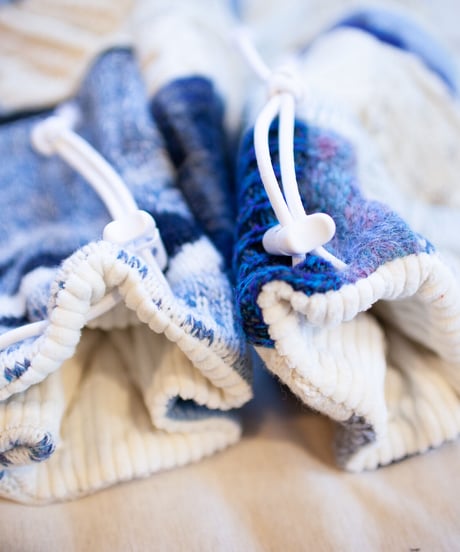 "つぎはぎのアームニット／レッグウォーマー 第二十四色" Arm Knit/Leg Warmers, Rebuild by vintages