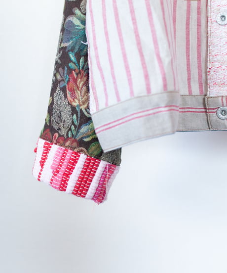 《nisai × soma komatsuno》"恋をしてる" Patchwork oversized jacket, Rebuild by vintage denims