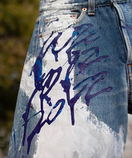 “白い祈り” White Prayer, Blue Courage, Based on Vintage Levi’s