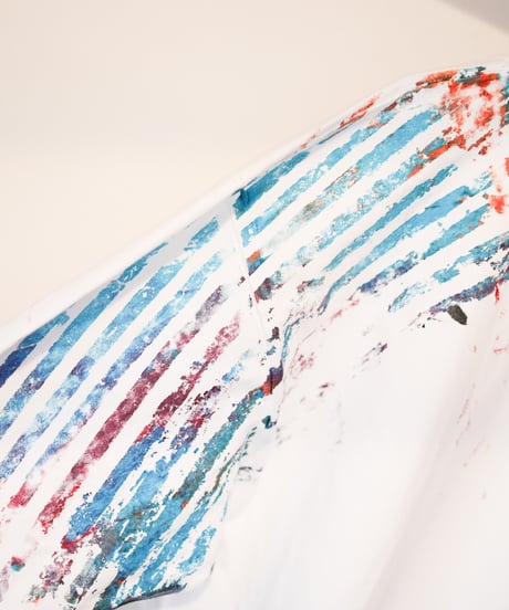 "色彩手刷りと刻まれた名のロンT 2024年版 第一色" T-shirt with hand-printed colors and engraved name