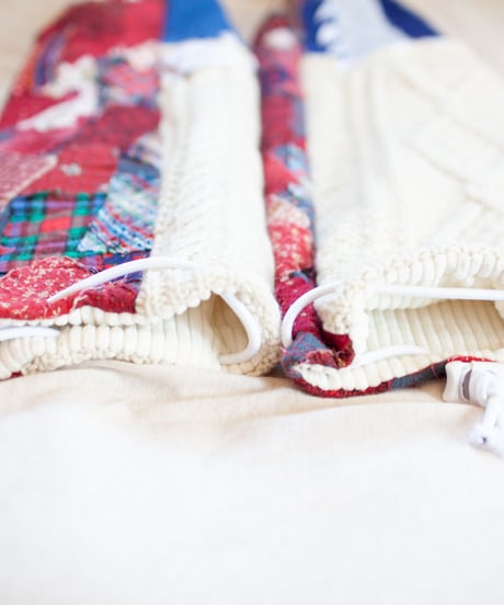"つぎはぎのアームニット／レッグウォーマー 第四十五色" Arm Knit/Leg Warmers, Rebuild by vintages