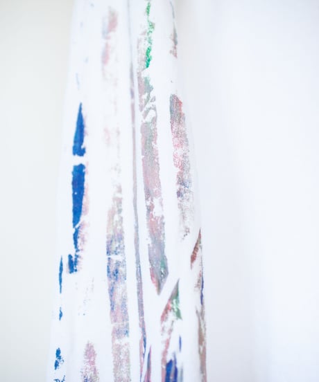 "色彩手刷り（あるいは翼）のロンT／第十八色" Multi color hand-printed (or winged) long-sleeved T-shirt