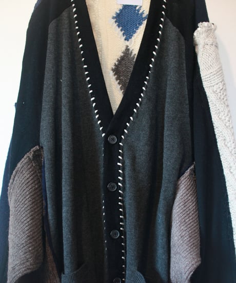 "月明かりの下の天使"  Angel under the moonlight (imitating the collar) knit, Rebuild by vintages