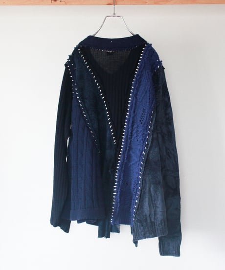 "東京豪雨2" Heavy rain in Tokyo 2 knit, Rebuild by vintages