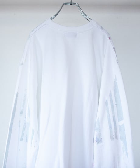 "記憶の中の花" Trainer by Analog silk screen overlay blurring hand-print