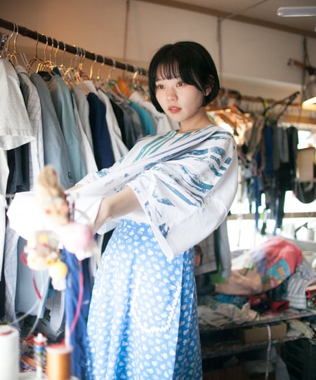 "青の色彩記録 第十色" Blue color record T-shirt