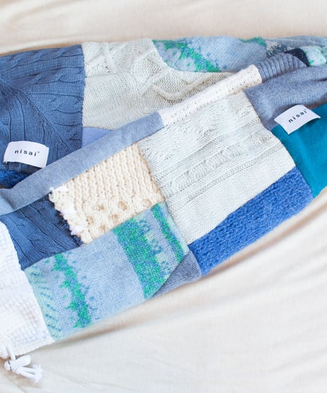 "つぎはぎのアームニット／レッグウォーマー 第二十八色" Arm Knit/Leg Warmers, Rebuild by vintages