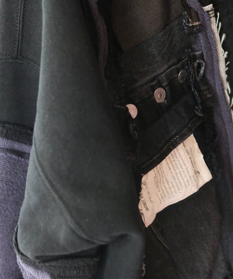 "BADBADNOTGOOD" Grunge Black Hoodie rebuild by vintages