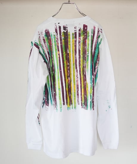 "色彩手刷りと刻まれた名のロンT 2024年版 第四色" T-shirt with hand-printed colors and engraved name