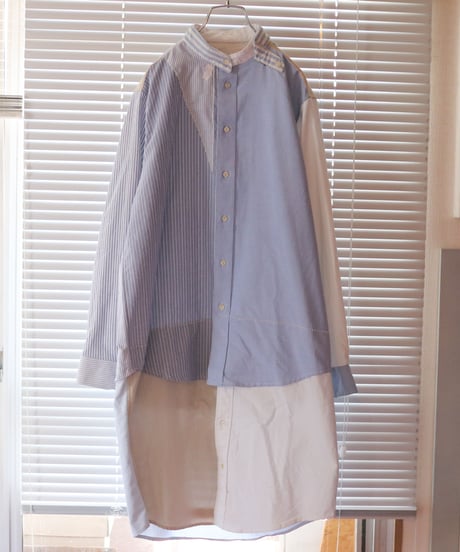 "七青" Seven Blue Colors Long Shirt Rebuild by Vintages