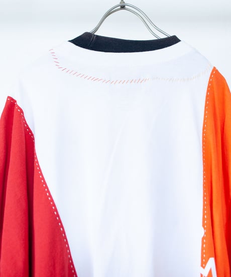 "ロックンロールと花の色彩" rock'n'roll and flowers long-sleeved T-shirt, Rebuild by vintages