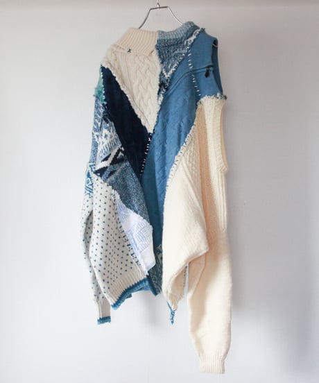 "あなたによく似たアシンメトリー" Asymmetry that looks a lot like you knit, Rebuild by vintages