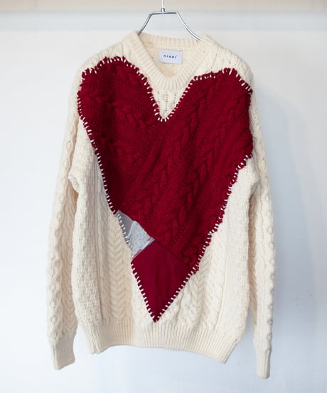"つぎはぎのラブのセーター 第十三色" patchwork of kove knit, Rebuild by vintages