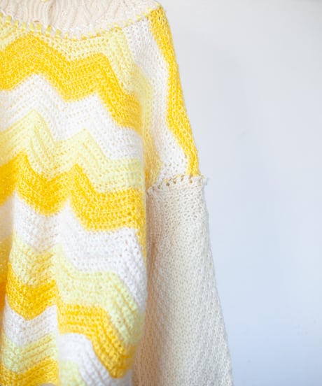 "乱反射する光の結晶" light crystals short-knit, Rebuild by vintages