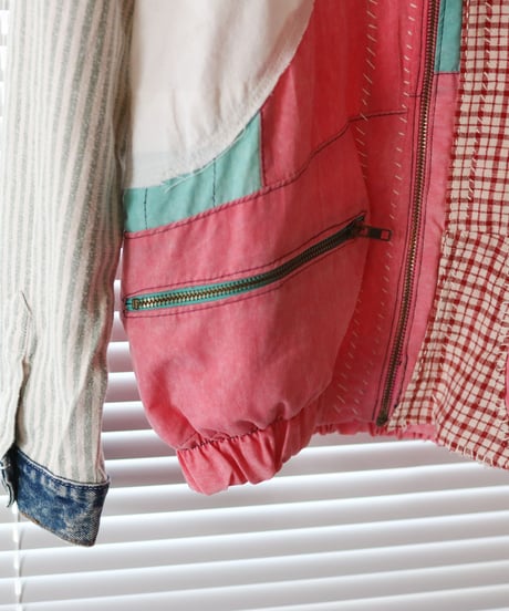 "ラヴァーソウルと百人のキス" Lover soul jacket, rebuild by vintages with 100 kisses