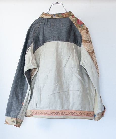 《nisai × soma komatsuno》"私だけの花" Patchwork oversized jacket, Rebuild by vintage rug and denim