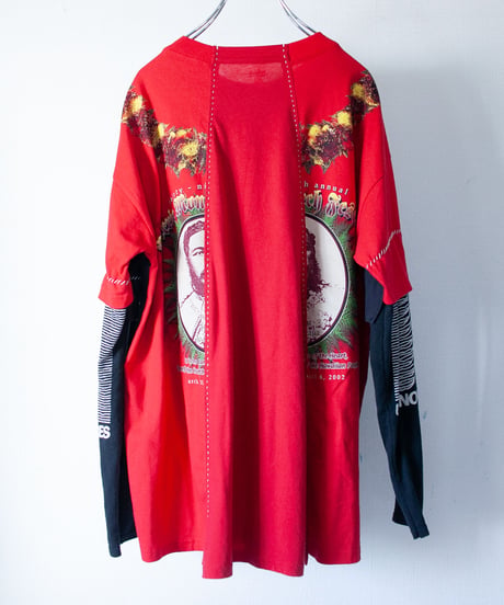 "ジョイ・ディヴィジョン／抑圧が咲かせた花" The Flower of Repression long-sleeved T-shirt, Rebuild by vintages