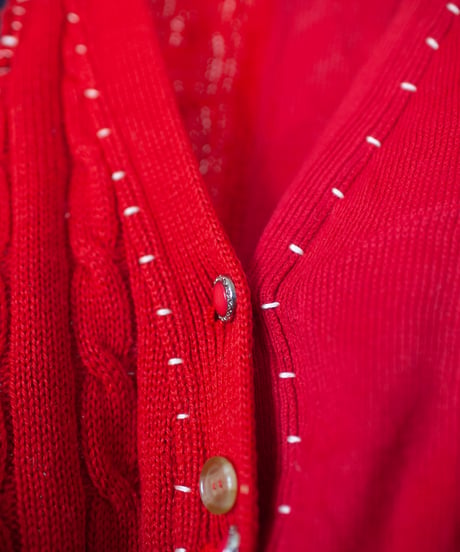 "花のカーディガン" Flowers cardigan, Rebuild by vintages