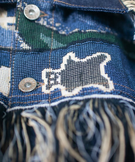 《nisai × soma komatsuno》"テディ" Patchwork oversized jacket, Rebuild by vintage rug and denim