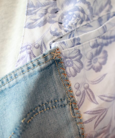 "限りなく色っぽい青" Infinitely sexy blue jacket, Rebuild by vintages