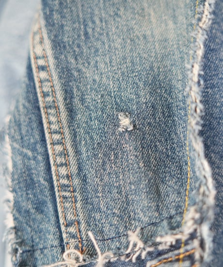 "あの日、青かっただけのデニムジャケット" Blue grunge jacket, Rebuild by vintages