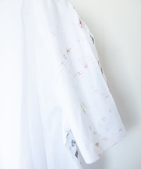 "色彩記録の手刷りのTシャツ 第十九色" T-shirt by Analog silk screen overlay blurring hand-print