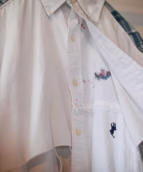 "月食" Lunar eclipse long shirt, Rebuild by vintages