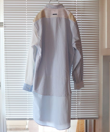 "七青" Seven Blue Colors Long Shirt Rebuild by Vintages