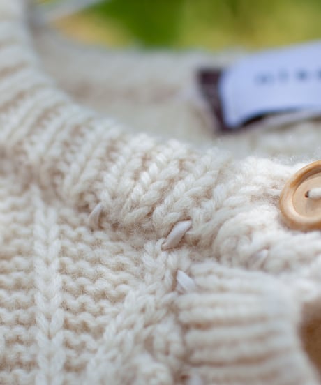 "それぞれの青のカーディガン" Cardigan with two large pockets, Rebuild by vintages