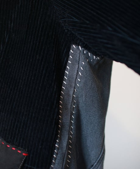 "抱きしめるおおきな黒" Embracing black Coat, Rebuild by vintages