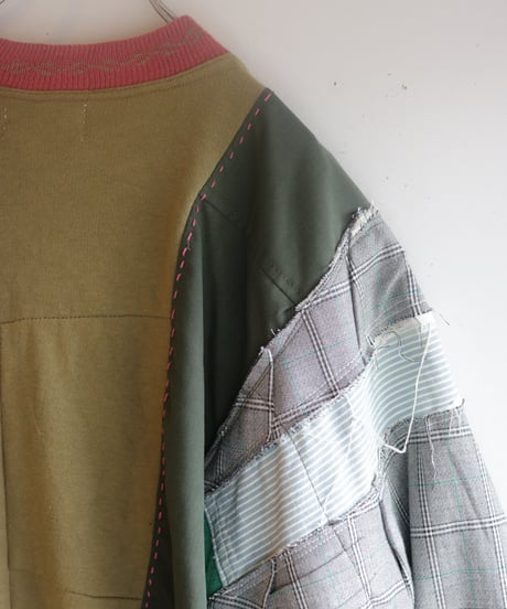 "柳と桃の不純異装交遊" Willow and peach pullover, reconstructed from mix vintages