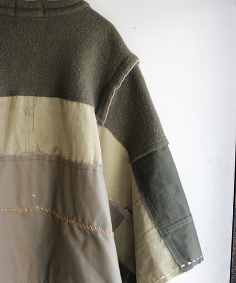"ふたりきり" Too Wide Short jacket, reconstructed from Green vintages