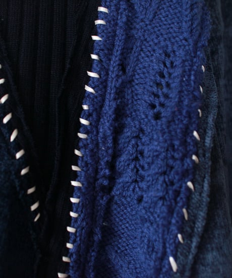 "東京豪雨2" Heavy rain in Tokyo 2 knit, Rebuild by vintages