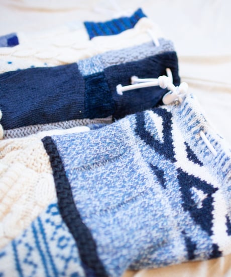 "つぎはぎのアームニット／レッグウォーマー 第二十四色" Arm Knit/Leg Warmers, Rebuild by vintages