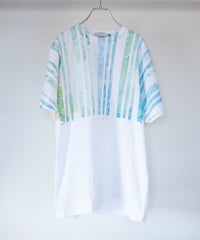 "希望黄青" Yellow and Blue of Hope, Hand-printed silk-screen T-shirt