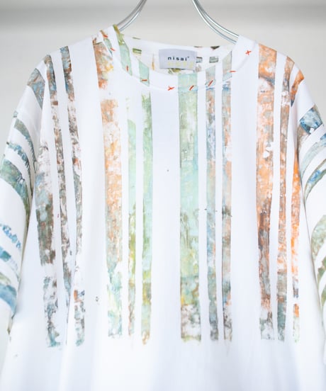 "色彩に救われた命" A life saved by color, Hand-printed silk-screen T-shirt